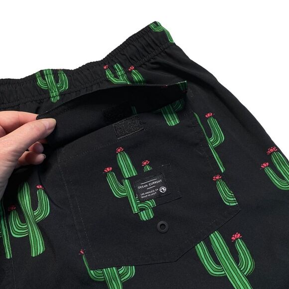 Ocean Current Volley Shorts Cactus Cacti Swim Shorts Mesh Lined Stretch Sz XXL - Picture 5 of 14